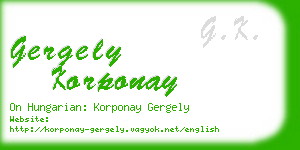 gergely korponay business card